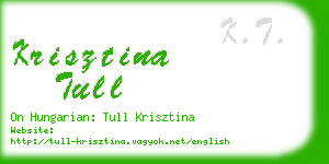 krisztina tull business card